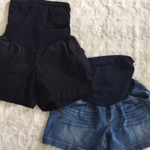 (Pack of 2) maternity shorts